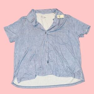 *SOLD* NWT American Eagle Outfitters Light Blue Pajama TOP ONLY